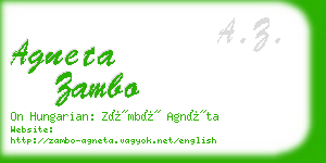 agneta zambo business card